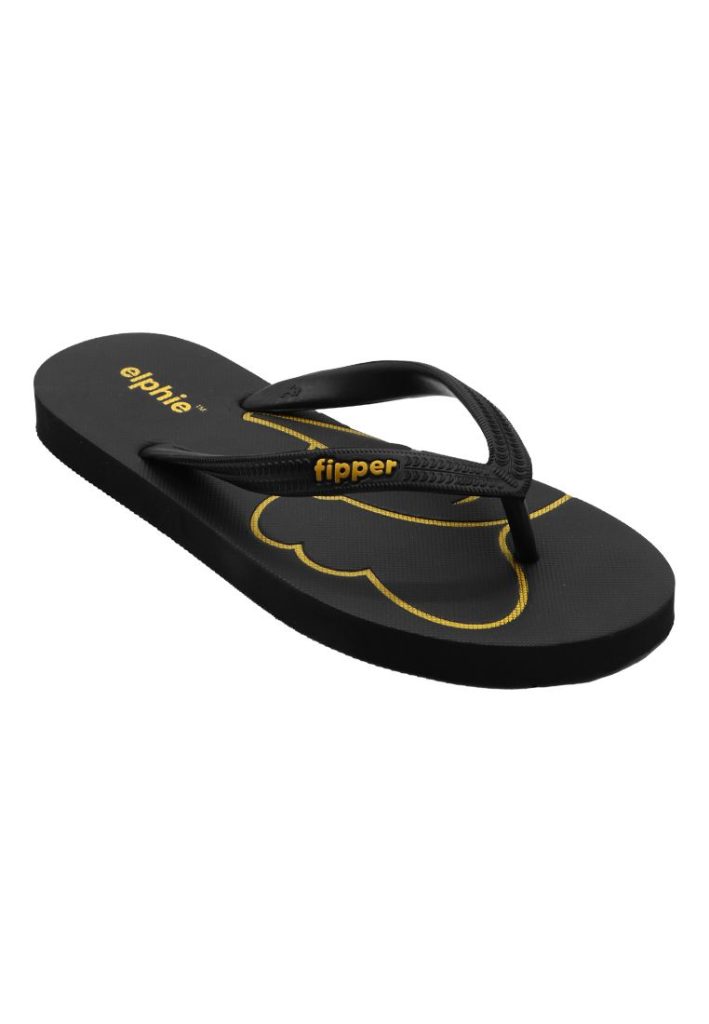 Fipper Elphie Rubber Slipper for Unisex in Black · 商品图 1