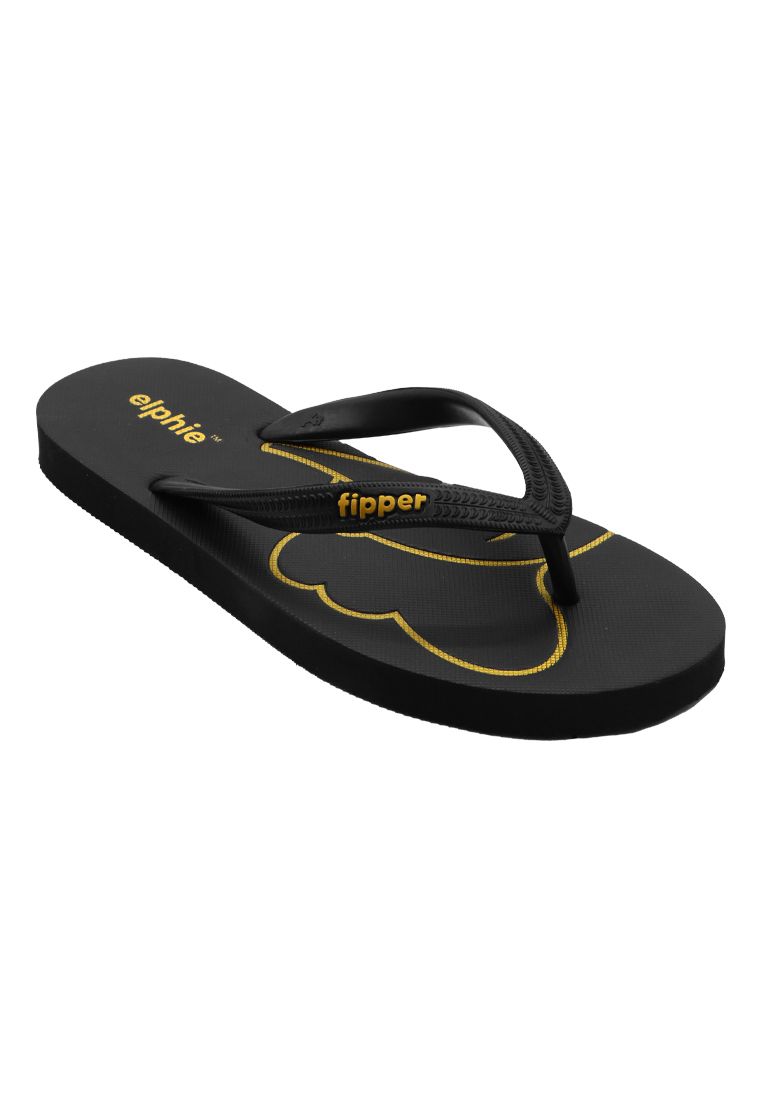 Fipper Elphie Rubber Slipper for Unisex in Black · 商品图 1